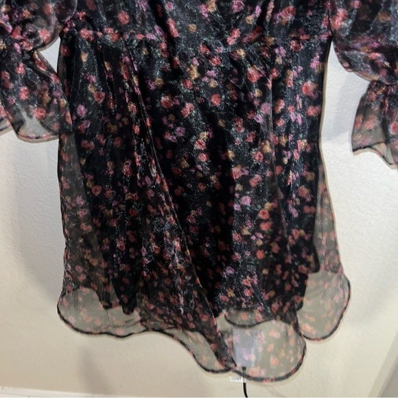 Buddy Love Puffy Sleeve Mini Floral Dress Size X-Small - Picture 7 of 8